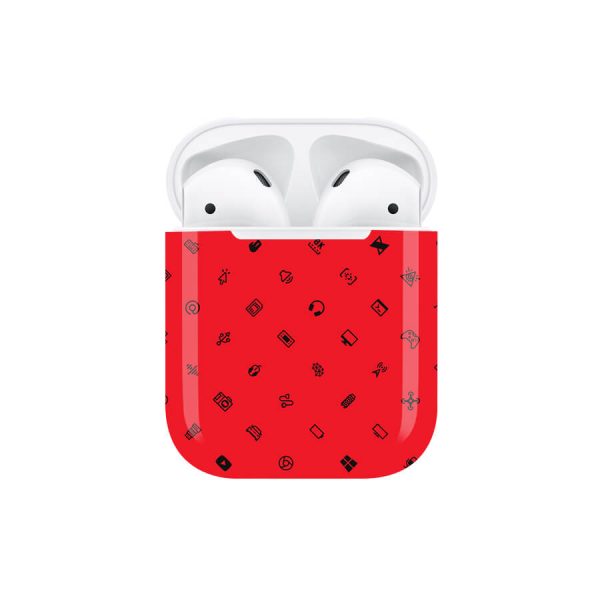 Apple Airpods Skin red icons prix maroc